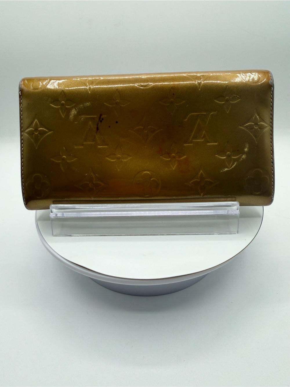 Louis Vuitton Bronze Vernis wallet rare color/COA - Picture 5 of 16